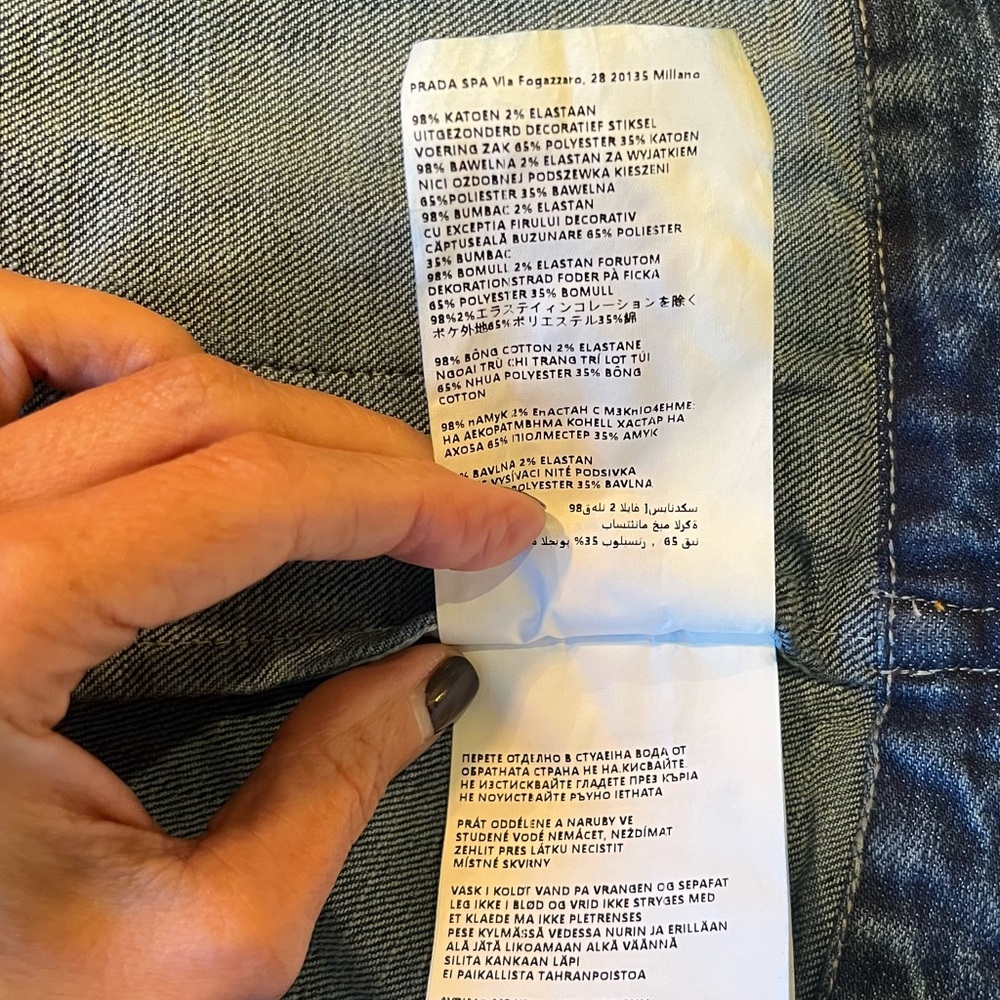 Miu Miu Cropped Stretch Denim Jacket - Size 36 - Picture 17 of 17